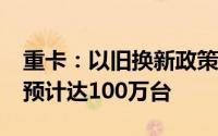 重卡：以旧换新政策或带动销量增长2024年预计达100万台