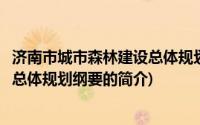 济南市城市森林建设总体规划纲要(关于济南市城市森林建设总体规划纲要的简介)