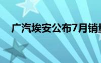 广汽埃安公布7月销量 全球销售35238辆
