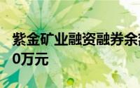 紫金矿业融资融券余额较上一交易日下跌3600万元