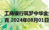 工商银行筑梦中华金条200克价格今天多少一克 2024年08月01日