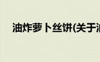 油炸萝卜丝饼(关于油炸萝卜丝饼的简介)
