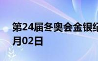 第24届冬奥会金银纪念币价格表 2024年08月02日