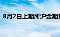8月2日上期所沪金期货仓单与上一日无变化
