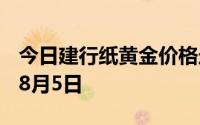 今日建行纸黄金价格走势图最新查询 2024年8月5日