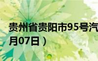 贵州省贵阳市95号汽油价格查询（2024年08月07日）