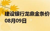 建设银行龙鼎金条价格今天多少一克 2024年08月09日