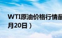WTI原油价格行情最新走势查询（2024年8月20日）