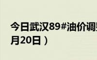 今日武汉89#油价调整最新消息（2024年08月20日）
