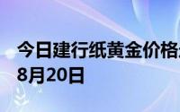 今日建行纸黄金价格走势图最新查询 2024年8月20日