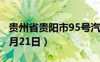 贵州省贵阳市95号汽油价格查询（2024年08月21日）