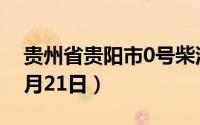 贵州省贵阳市0号柴油价格查询（2024年08月21日）