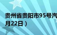 贵州省贵阳市95号汽油价格查询（2024年08月22日）