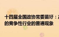 十四届全国政协常委苗圩：产能适度过剩是市场经济条件下的竞争性行业的普遍现象