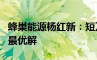 蜂巢能源杨红新：短刀+飞叠是10分钟快充的最优解