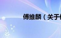 傅维麟（关于傅维麟的简介）