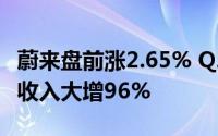 蔚来盘前涨2.65% Q2业绩即将放榜 市场预期收入大增96%