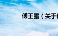 傅王露（关于傅王露的简介）