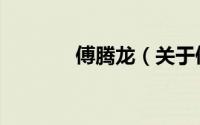 傅腾龙（关于傅腾龙的简介）