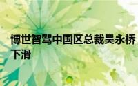 博世智驾中国区总裁吴永桥：明年纯电汽车增速可能会出现下滑