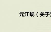 元江蚬（关于元江蚬的简介）