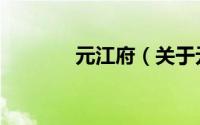 元江府（关于元江府的简介）
