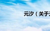 元汐（关于元汐的简介）