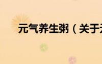 元气养生粥（关于元气养生粥的简介）