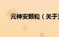 元神安颗粒（关于元神安颗粒的简介）