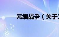 元缅战争（关于元缅战争的简介）