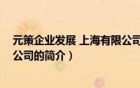 元策企业发展 上海有限公司（关于元策企业发展 上海有限公司的简介）