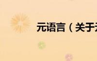 元语言（关于元语言的简介）