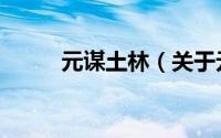 元谋土林（关于元谋土林的简介）