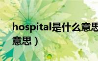 hospital是什么意思中文（hospital是什么意思）