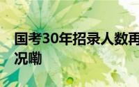 国考30年招录人数再创历史新高 到底什么情况嘞