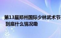 第13届郑州国际少林武术节开幕式于荣光现场打少林八段锦 到底什么情况嘞