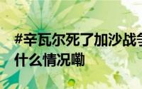 #辛瓦尔死了加沙战争会就此终结吗#？ 到底什么情况嘞