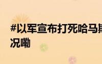 #以军宣布打死哈马斯一指挥官# 到底什么情况嘞