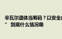 辛瓦尔遗体当筹码？以安全内阁提出扣押人员交换“新设想” 到底什么情况嘞