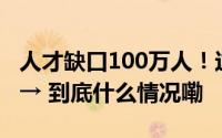 人才缺口100万人！这一新岗位“飞”你不可→ 到底什么情况嘞