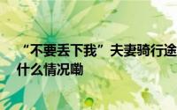 “不要丢下我”夫妻骑行途中遇流浪小狗紧跟20公里 到底什么情况嘞
