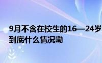 9月不含在校生的16—24岁劳动力失业率降至17.6% 仍为 到底什么情况嘞