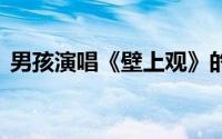 男孩演唱《壁上观》的视频 到底什么情况嘞