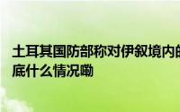 土耳其国防部称对伊叙境内的库尔德工人党目标发动空袭 到底什么情况嘞