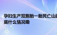 孕妇生产双胞胎一胎死亡山西太原市卫健委发布情况说明 到底什么情况嘞