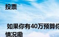 投票 | 如果你有40万预算你会买什么车？ 到底什么情况嘞