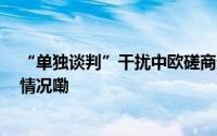 “单独谈判”干扰中欧磋商进程 商务部郑重表态 到底什么情况嘞