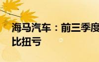 海马汽车：前三季度净利润5610.45万元 同比扭亏