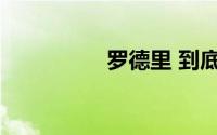 罗德里 到底什么情况嘞