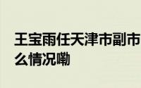 王宝雨任天津市副市长 杨兵不再担任 到底什么情况嘞